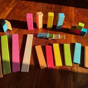 24 assorted pieces tegu magnetic wooden blocks